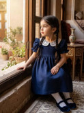 پیراهن دخترونه با پارچه ژاکارد تابستونه سایز ۱-۲-۳-۴
